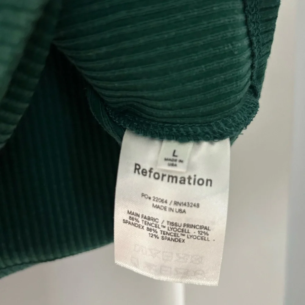 Reformation Green Skirt and Crop Tank Set - Picture 3 of 5